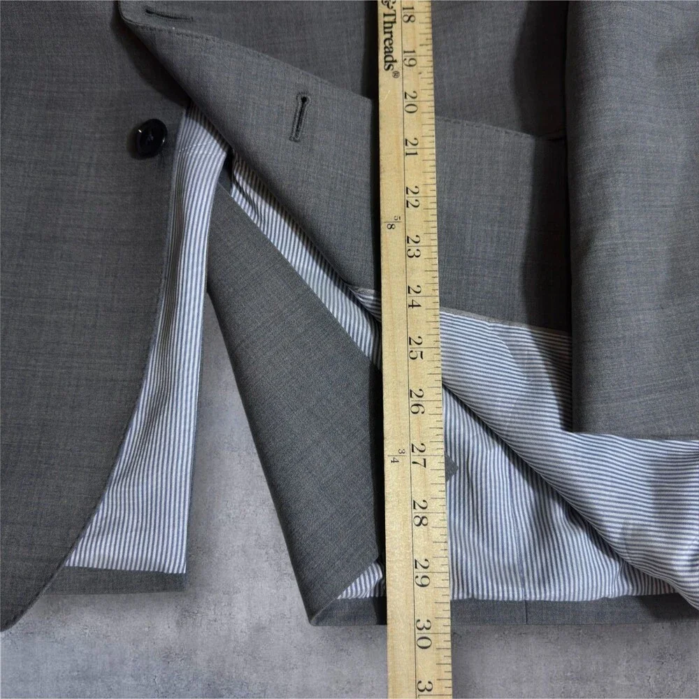 BROOKS BROTHERS Mens Blazer 40R Sport Coat Gray Wool Suit Jacket Fitzgerald fit